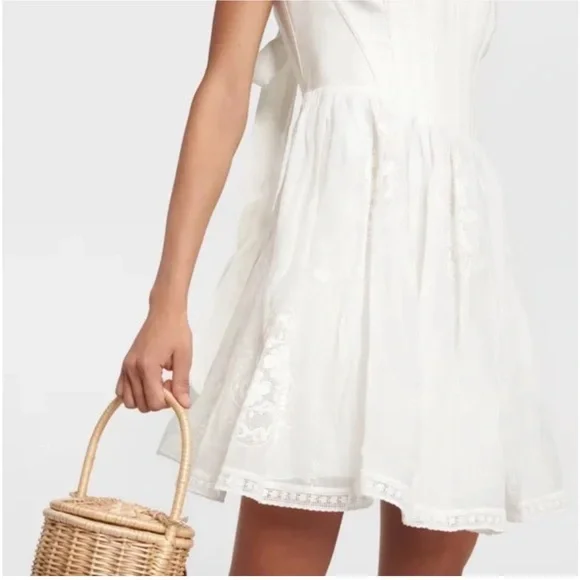 ZIMMERMANN Alight Corset White Mini Dress